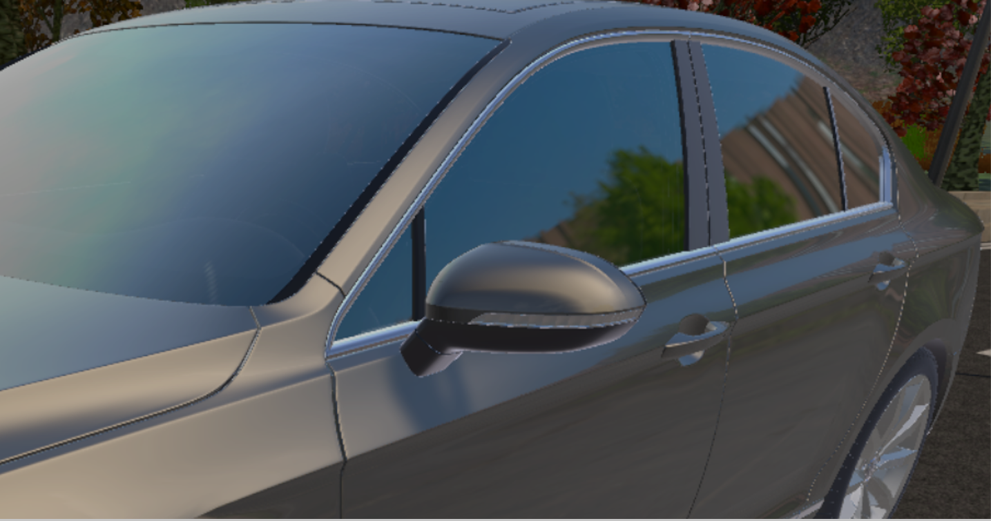 3D Rendering - Detailansicht eine konfigurierten Autos (Zoom In)