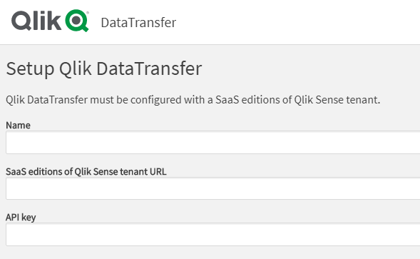 Abb. 1 Setup Qlik Data Transfer_Blog: Qlik Data Transfer - bring your data to the Cloud! 